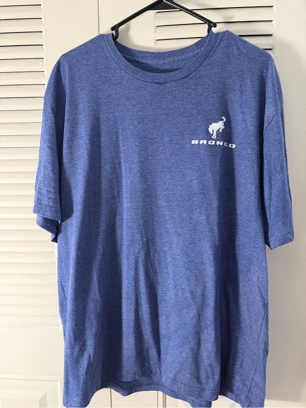 Bronco Logo Heather Blue Short Sleeve Tee